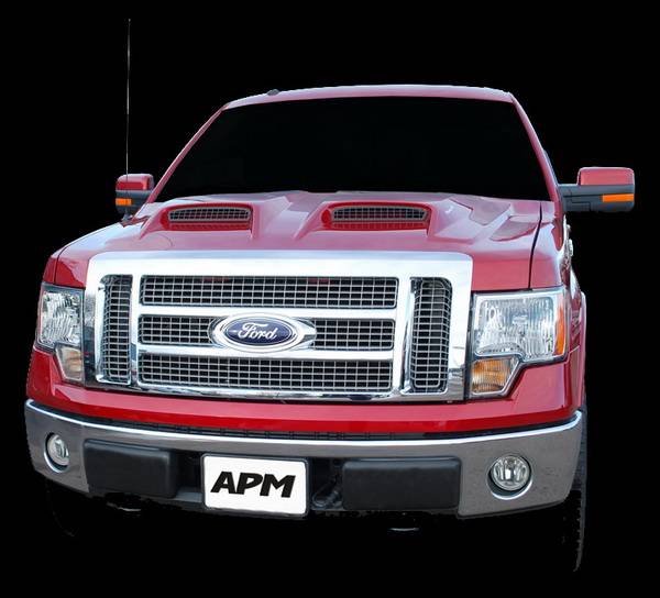 APM - Ford F150 APM Fiberglass G-Force Power Functional Hood - Primed - 811482
