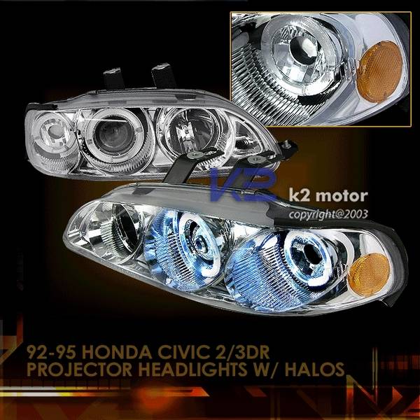 Custom Disco - Honda Civic 4DR Custom Disco Clear Projector Headlights - 2LHP-CV92-YD