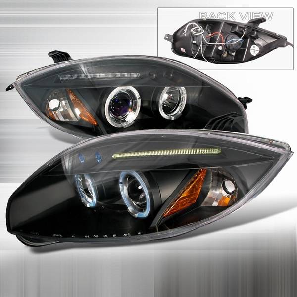Custom Disco - Mitsubishi Eclipse Custom Disco Black LED Projector Headlights - 2LHP-ELP06JMB-TM