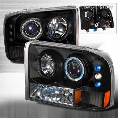 Custom Disco - Ford F250 Custom Disco Projector Headlight - LED - 2LHP-F25099JM-YD