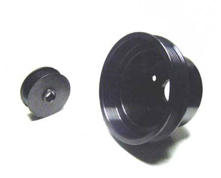 Auto Specialties - Auto Specialties Crank Pulley with 25 Percent Reduction - Full Charge 950 RPM - Hard Black Aluminum - 846284
