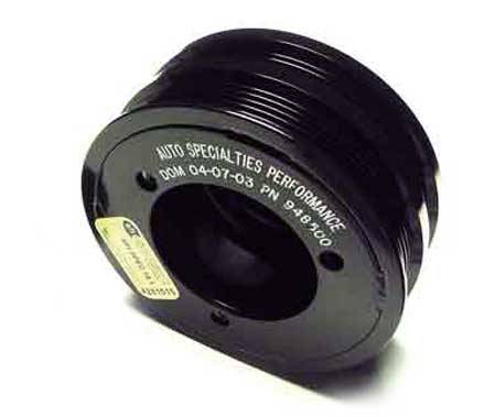Auto Specialties - Auto Specialties Harmonic Balancer Pulley with 25 Percent Reduction - Full Charge 900 RPM - Nitride - 948500