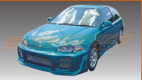 Bayspeed. - Honda Civic 2DR Bay Speed Octane Front Bumper - 8215SR