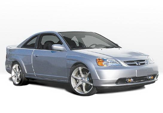 Wings West - Honda Civic 2DR Wings West Extreme Fender Flare Set - 7PC - 890544