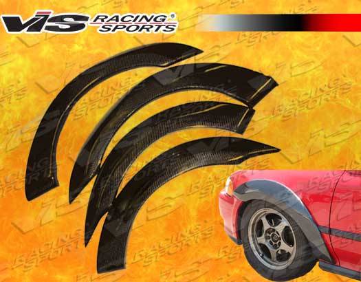 VIS Racing - Honda Civic 2DR VIS Racing Custom Carbon Fiber Fender Flares - 92HDCVC2DCUS-076C