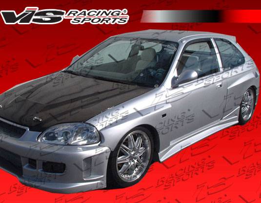 VIS Racing - Honda Civic 2DR VIS Racing Quest Rear Add-On Fender Flares - 96HDCVC2DQST-006