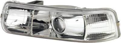 APC - Chevrolet Silverado APC Projector Headlights with Chrome Housing - 403650HL