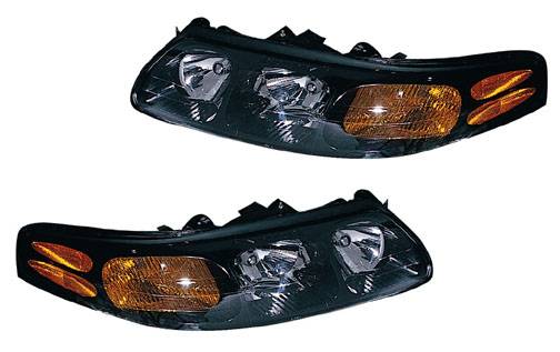 Custom - Black Stock Headlights Amber