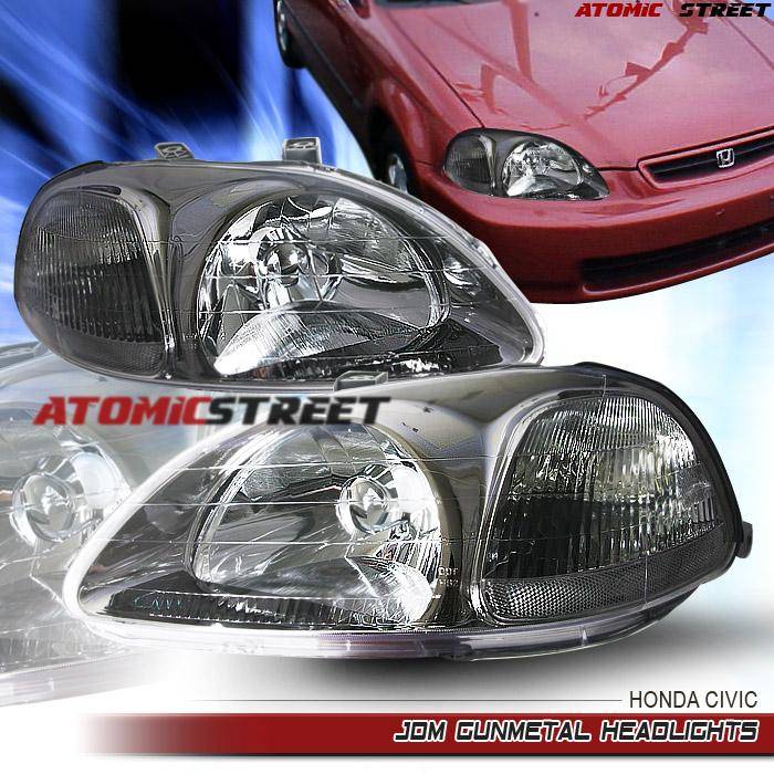 Custom - Crystal Head Lights Gun Metal Amber