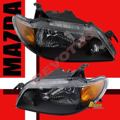 Custom - JDM Black Headlights Amber