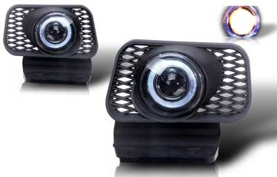 WinJet - Chevrolet Silverado WinJet Halo Projector Fog Light - Clear - WJ30-0057-09