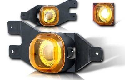 WinJet - Ford F250 WinJet Halo Projector Fog Light - Yellow - WJ30-0062-12