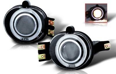 WinJet - Dodge Ram WinJet Halo Projector Fog Light - Clear - WJ30-0065-09