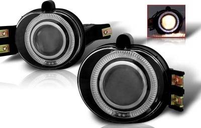 WinJet - Dodge Ram WinJet Halo Projector Fog Light - Smoke - WJ30-0065-11