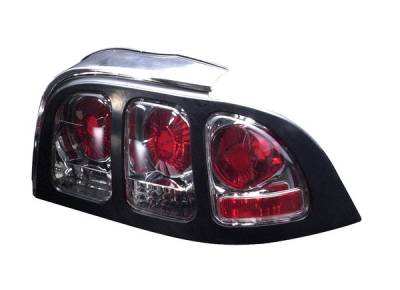 APC - Ford Mustang APC Euro Taillights with Black Housing - 404138TLB