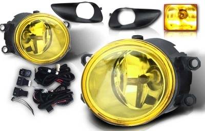 WinJet - Toyota Yaris WinJet OEM Fog Light - Yellow - Wiring Kit Included - WJ30-0074-12