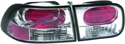 APC - Honda Civic 2DR & 4DR APC Euro Taillights with Chrome Housing - 404150TLR