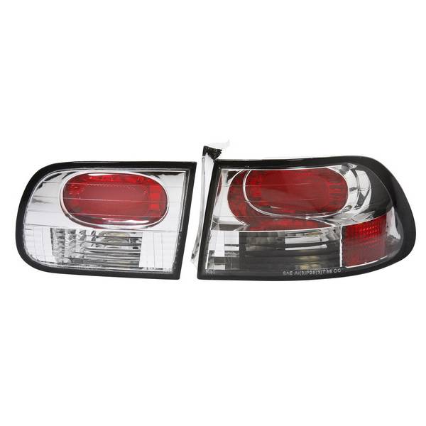 APC - Honda Civic HB APC Euro Taillights with Chrome Housing - 404151TLR