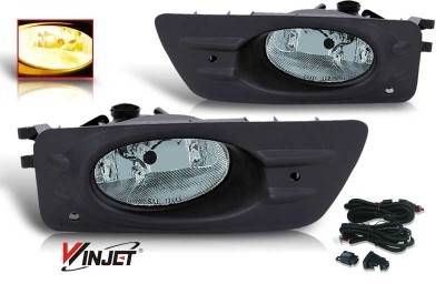 WinJet - Honda Accord 4DR WinJet OEM Fog Light - Smoke - Wiring Kit Included - WJ30-0085-11