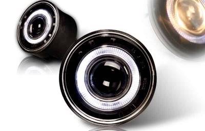WinJet - Jeep Grand Cherokee WinJet Halo Projector Fog Light - Smoke - WJ30-0094-11