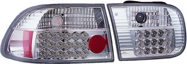 APC - Honda Civic HB APC LED Taillights with Clear Lens - 406230TL