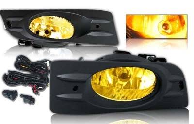 WinJet - Honda Accord 2DR WinJet OEM Fog Light - Yellow - Wiring Kit Included - WJ30-0098-12