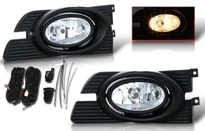 WinJet - Honda Accord 4DR WinJet OEM Fog Light - Clear - Wiring Kit Included - WJ30-0103-09