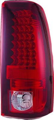 APC - Chevrolet Silverado APC LED Taillights with Red & Clear Lens - 406636TLR
