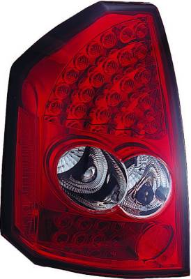 APC - Chrysler 300 APC LED Taillights with Red & Clear Lens - 406815TLR