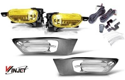 WinJet - Honda CRV WinJet OEM Fog Light - Yellow - Wiring Kit Included - WJ30-0105-12