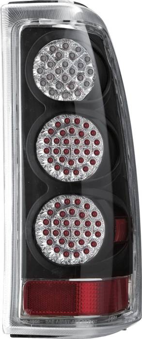 APC - Chevrolet Silverado APC Diamond Cut Taillights with Black Housing - 407505TLB