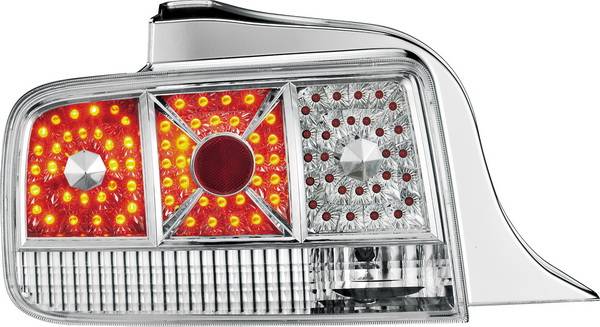 APC - Ford Mustang APC Diamond Cut Taillights with Chrome Housing - 407513TLC