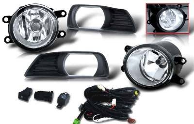 WinJet - Toyota Camry WinJet OEM Fog Light - Clear - Wiring Kit Included - WJ30-0109-09