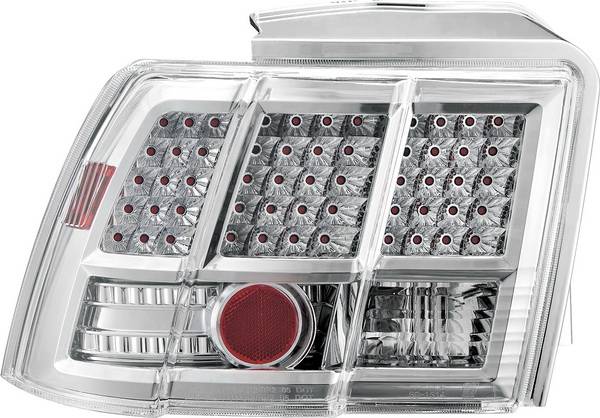 APC - Ford Mustang APC Diamond Cut Taillights with Chrome Housing - 407514TLC