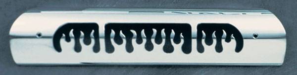 All Sales - All Sales Third Brake Light Cover - Flame Design - Polished - 43015P