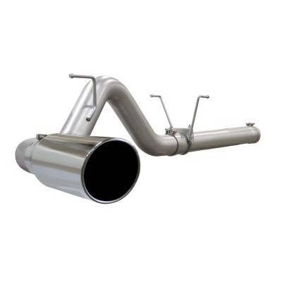 aFe - Dodge Ram aFe Large Bore HD DPF-Back Exhaust System Aluminum - 49-12006