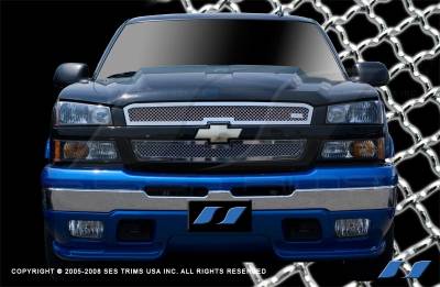 SES Trim - Chevrolet Avalanche SES Trim Chrome Plated Stainless Steel Mesh Grille - MG101C