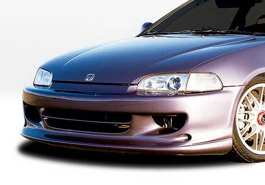 Wings West - Honda Civic 2DR & HB Wings West W-Type Front Bumper Cover - Fiberglass - 490069