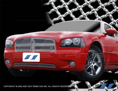 SES Trim - Dodge Charger SES Trim Chrome Plated Stainless Steel Mesh Grille - MG135
