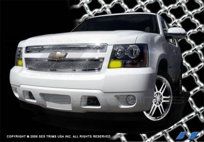 SES Trim - Chevrolet Avalanche SES Trim Chrome Plated Stainless Steel Mesh Grille - MG145