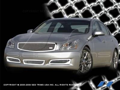 SES Trim - Infiniti G35 SES Trim Chrome Plated Stainless Steel Mesh Grille - MG191
