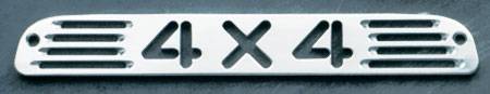 All Sales - All Sales Third Brake Light Cover - 4X4 Design - Polished - 54013P