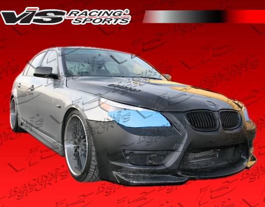 VIS Racing - BMW 5 Series VIS Racing AMS Front Bumper - Carbon Fiber - 04BME604DAMS-001CC