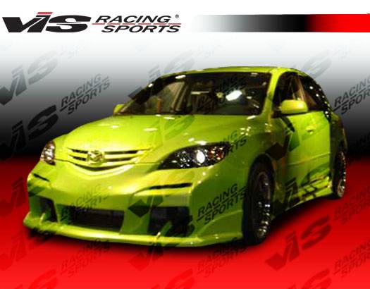 VIS Racing - Mazda 3 4DR HB VIS Racing Laser Front Bumper - 04MZ3HBLS-001