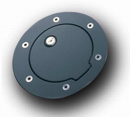 All Sales - All Sales Billet Fuel Door - Black Powder Coated with Lock - 6092KL