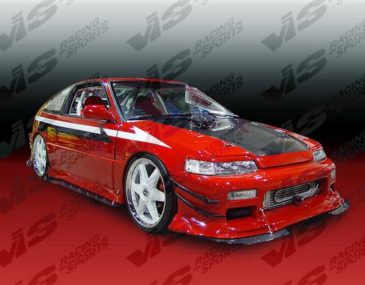 VIS Racing - Honda CRX VIS Racing TNR Flared Front Bumper - 88HDCRXHBTRF-001