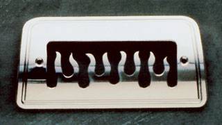 All Sales - All Sales Third Brake Light Cover - Flame Design - Brushed - 94215X