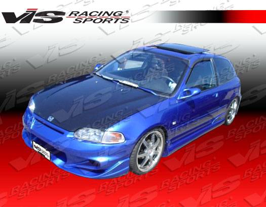 VIS Racing - Honda Civic 2DR & HB VIS Racing Invader-6 Front Bumper - 92HDCVC2DINV6-001
