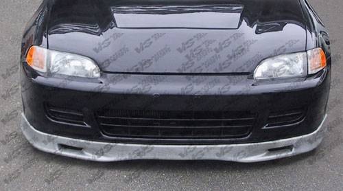 VIS Racing - Honda Civic 2DR & Hatchback VIS Racing Type-S Silver Carbon Fiber Lip - 92HDCVC2DSPN-011S