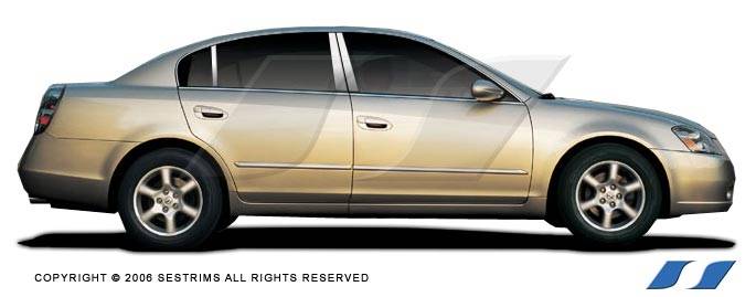 SES Trim - Nissan Altima SES Trim Pillar Post - 304 Mirror Shine Stainless Steel - 6PC - P123